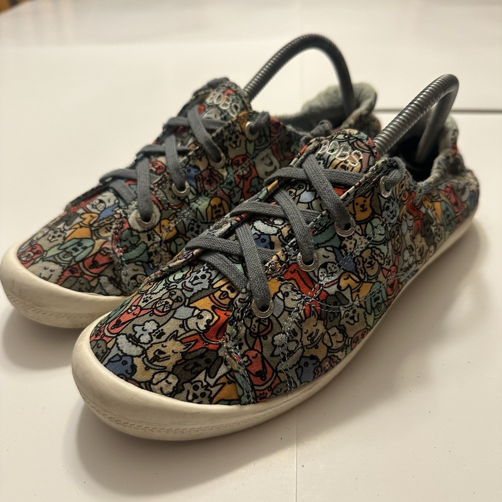 Skechers Womens Beach Bingo Woof Pack 32604 Multicolor Casual Shoes Sneaker 9.5